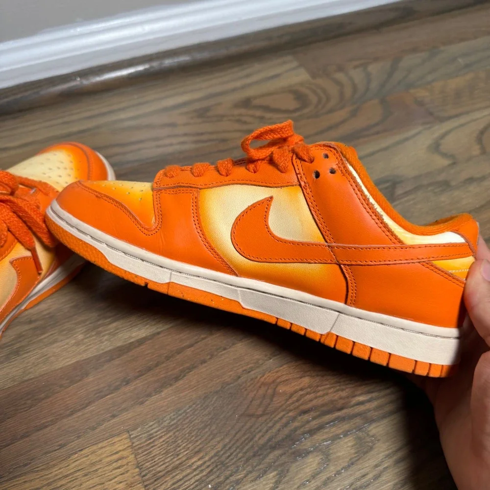 Nike Dunk Low Womens 8.5 Magma Orange DX2953-800 Gradient Pearl White Sneakers